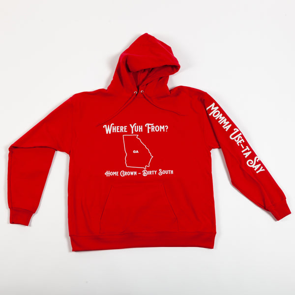 Graphic discount red hoodie